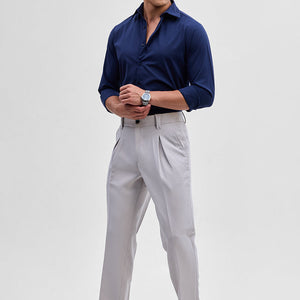 Navy Slim Fit Stretch Shirt