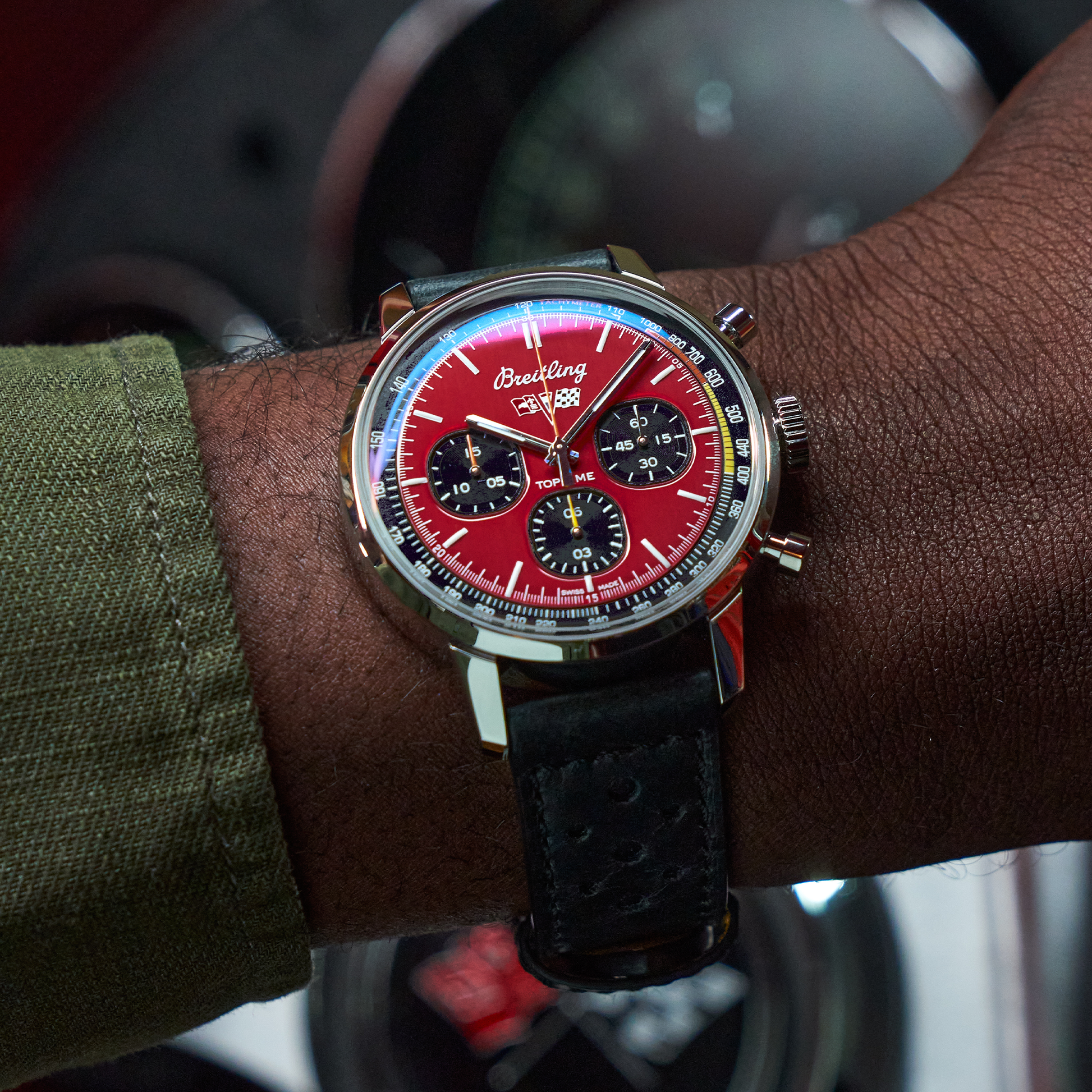 Breitling Top Time Chevrolet Corvette Red Dial Men 42mm