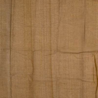 Chestnut Pink Handloom Village Cotton Saree With Floral Buttas.