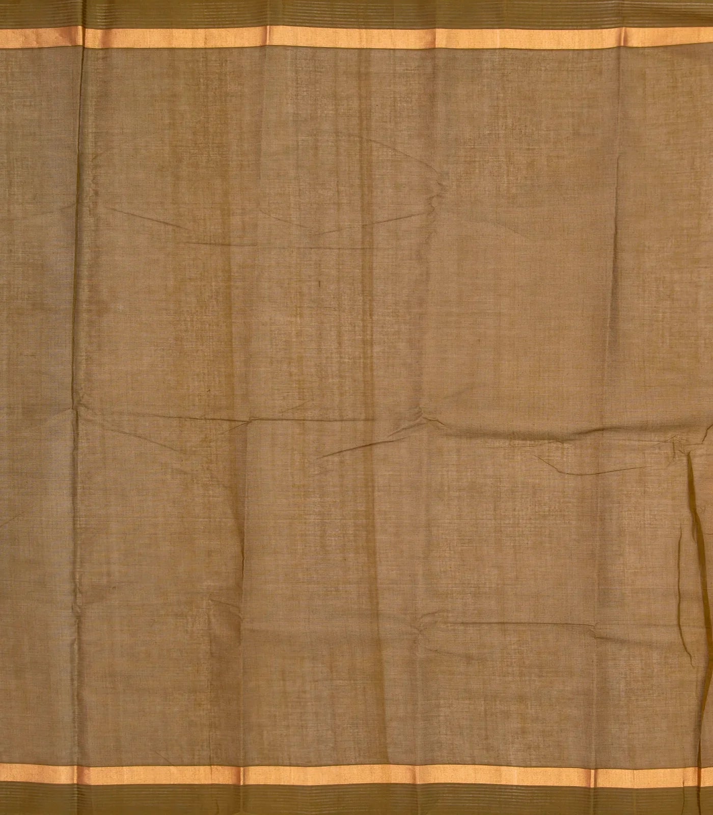 Chestnut Pink Handloom Village Cotton Saree With Floral Buttas.