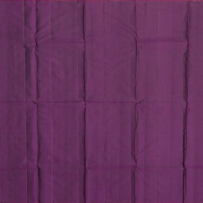 Black Handloom Kanchipuram Silk Saree With Contrast Zari Border