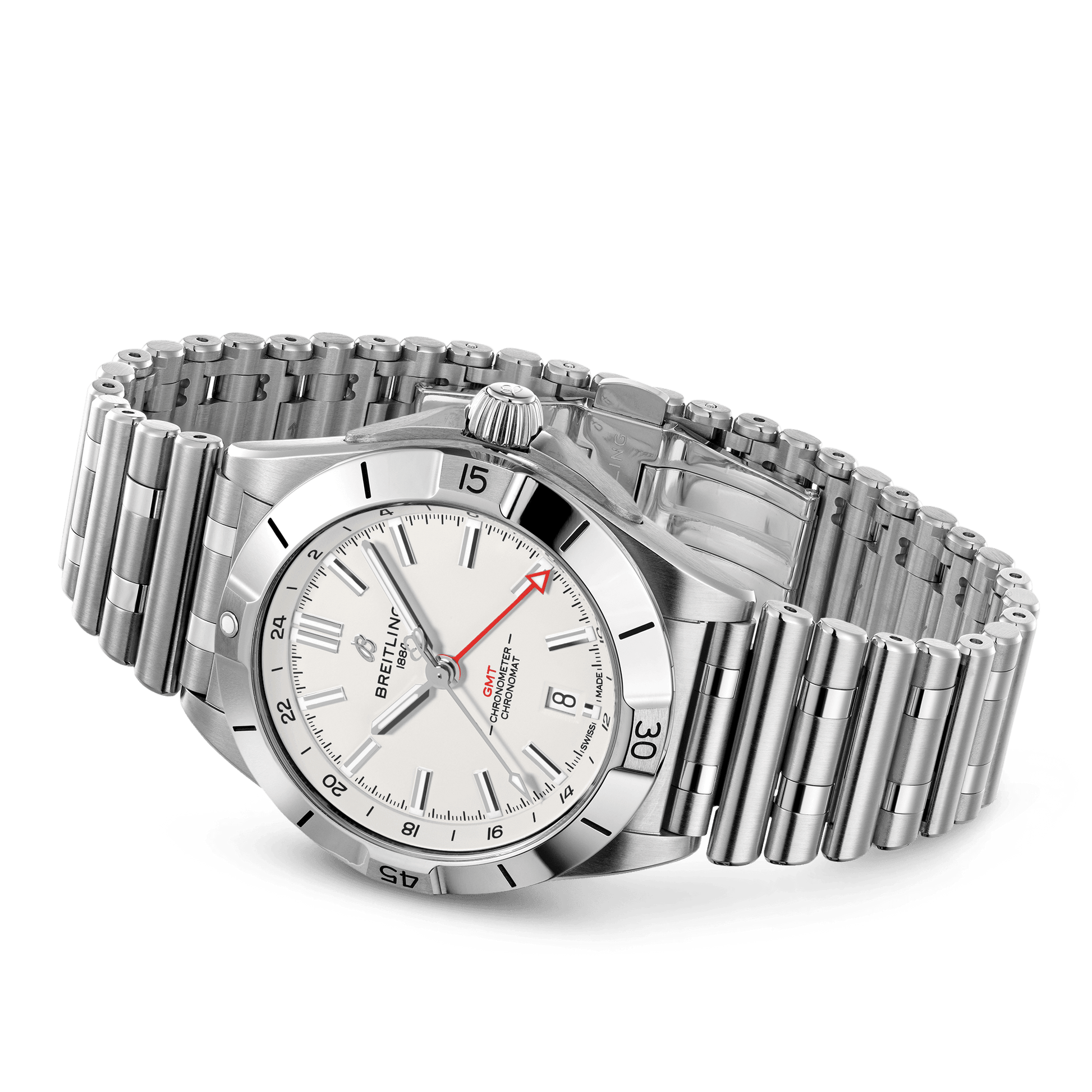 Breitling Chronomat GMT White Dial Men 40mm