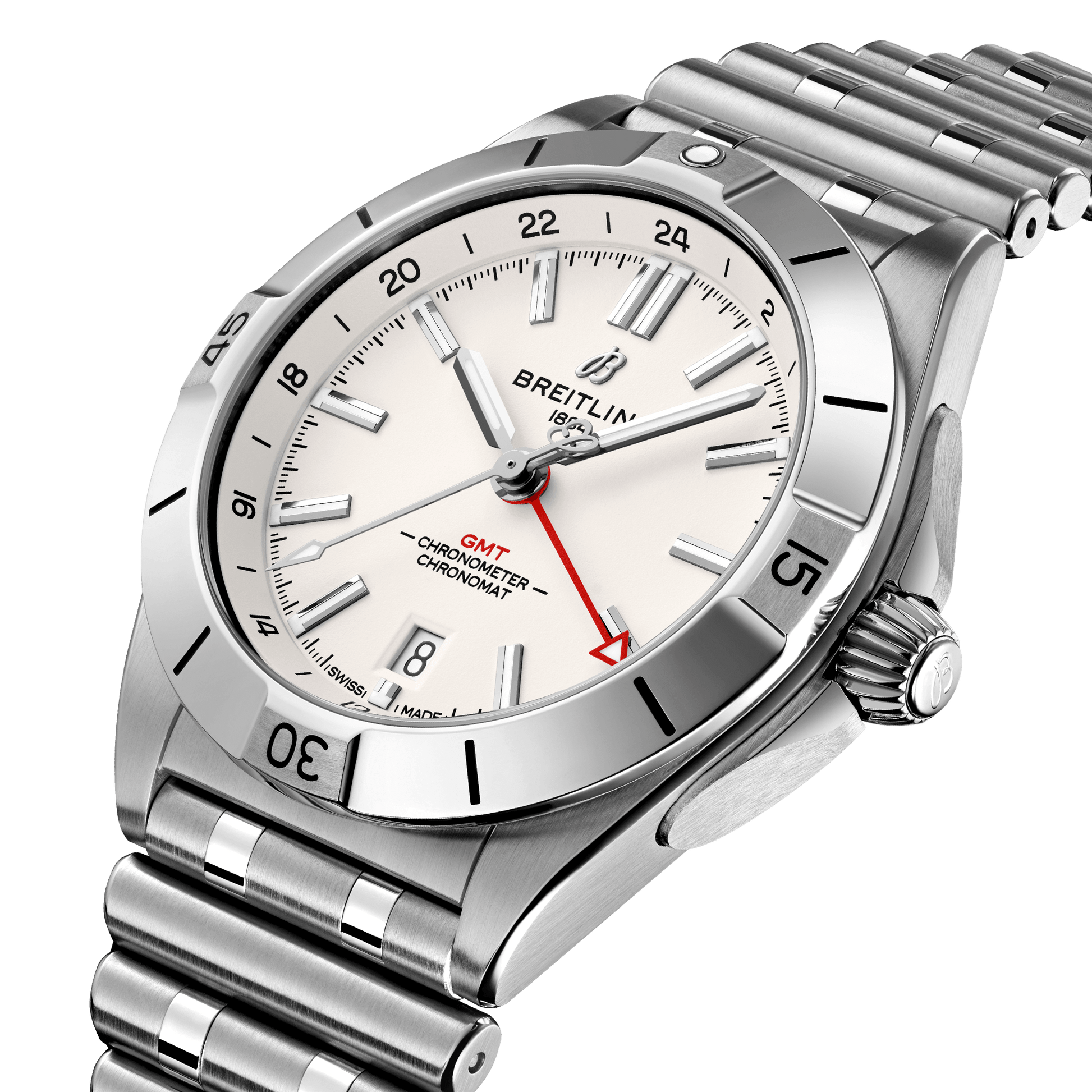 Breitling Chronomat GMT White Dial Men 40mm