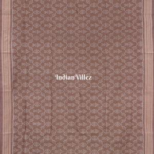 Tortilla Brown Sambalpuri Ikat Natural Dyed Silk Saree