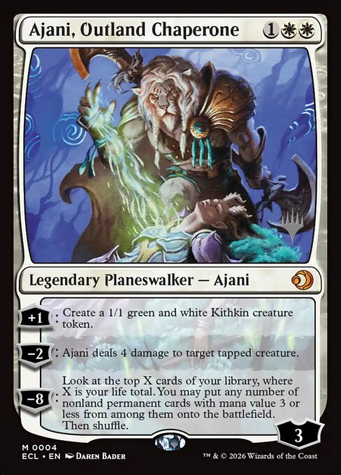 Ajani, Outland Chaperone [4p] [Promo Pack] [Lorwyn Eclipsed: Promos] [Non-Foil]