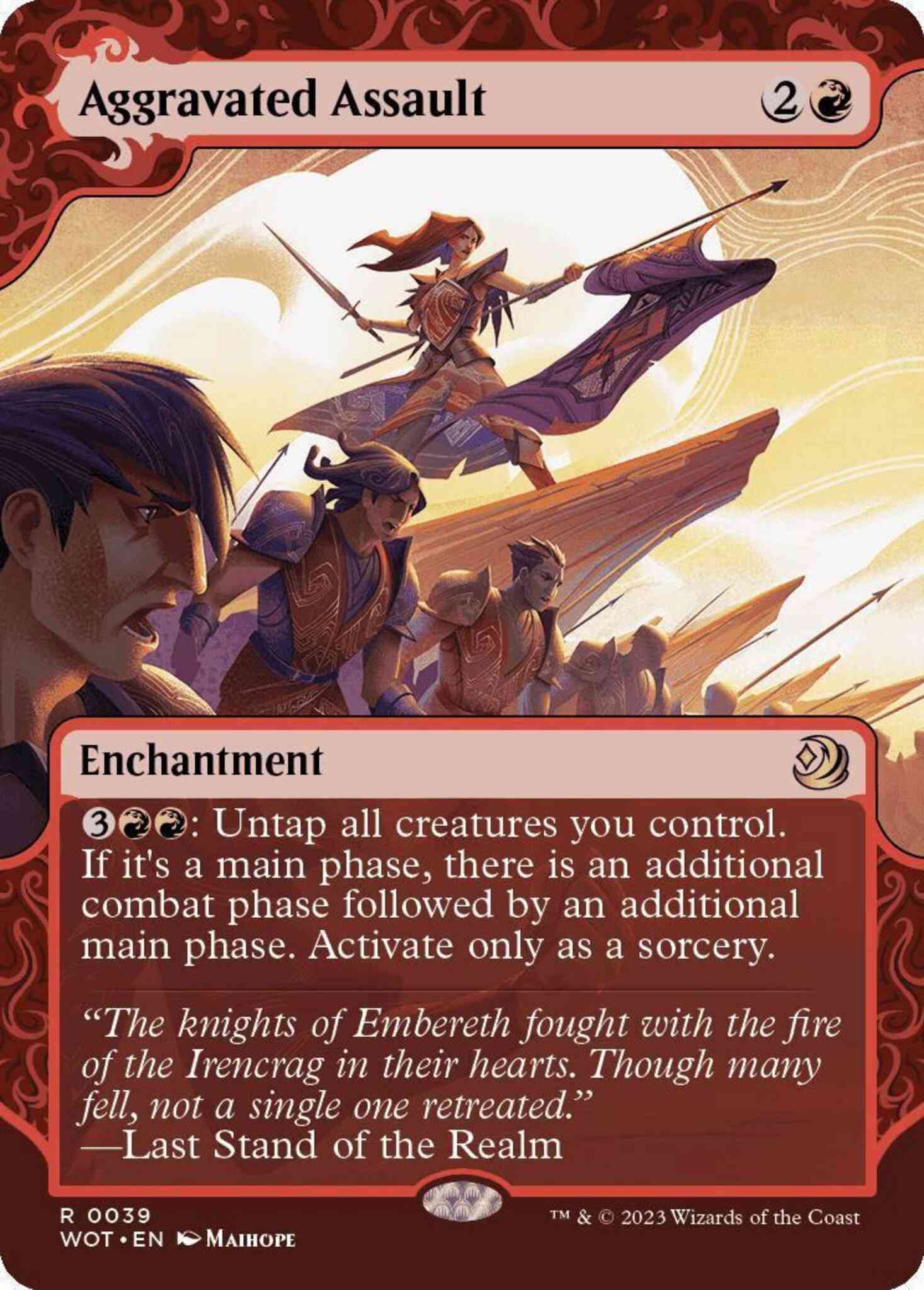 Aggravated Assault [39] [Enchanting Tale Showcase] [Wilds of Eldraine: Enchanting Tales] [Non-Foil]