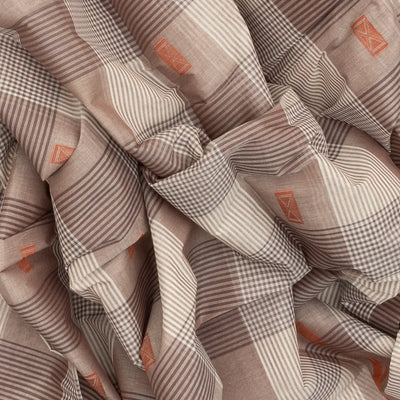 Off White Woven Rasipuram Cotton Saree With Checks