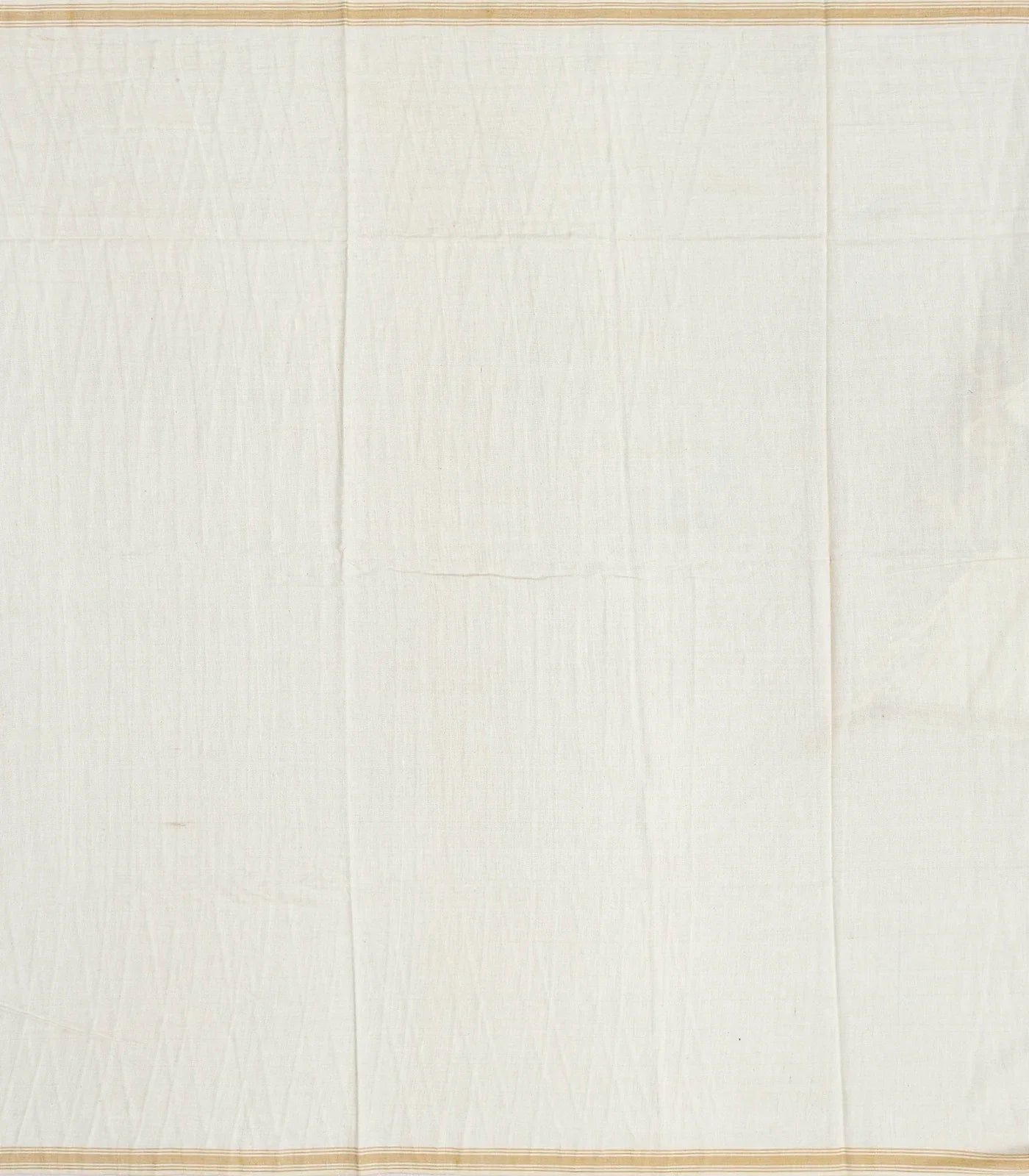 Taupe Handloom Chanderi Cotton Saree With Printed Blue Floral Motifs