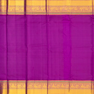 Lavender Handloom Kanchipuram Silk Saree With Stripes & Buttas