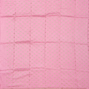 Bubble-gum Pink Woven Organza Silk Saree With Embroidered Floral Motifs