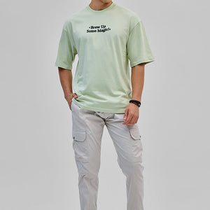 Brew Up Some Magic Green Oversized T-Shirt