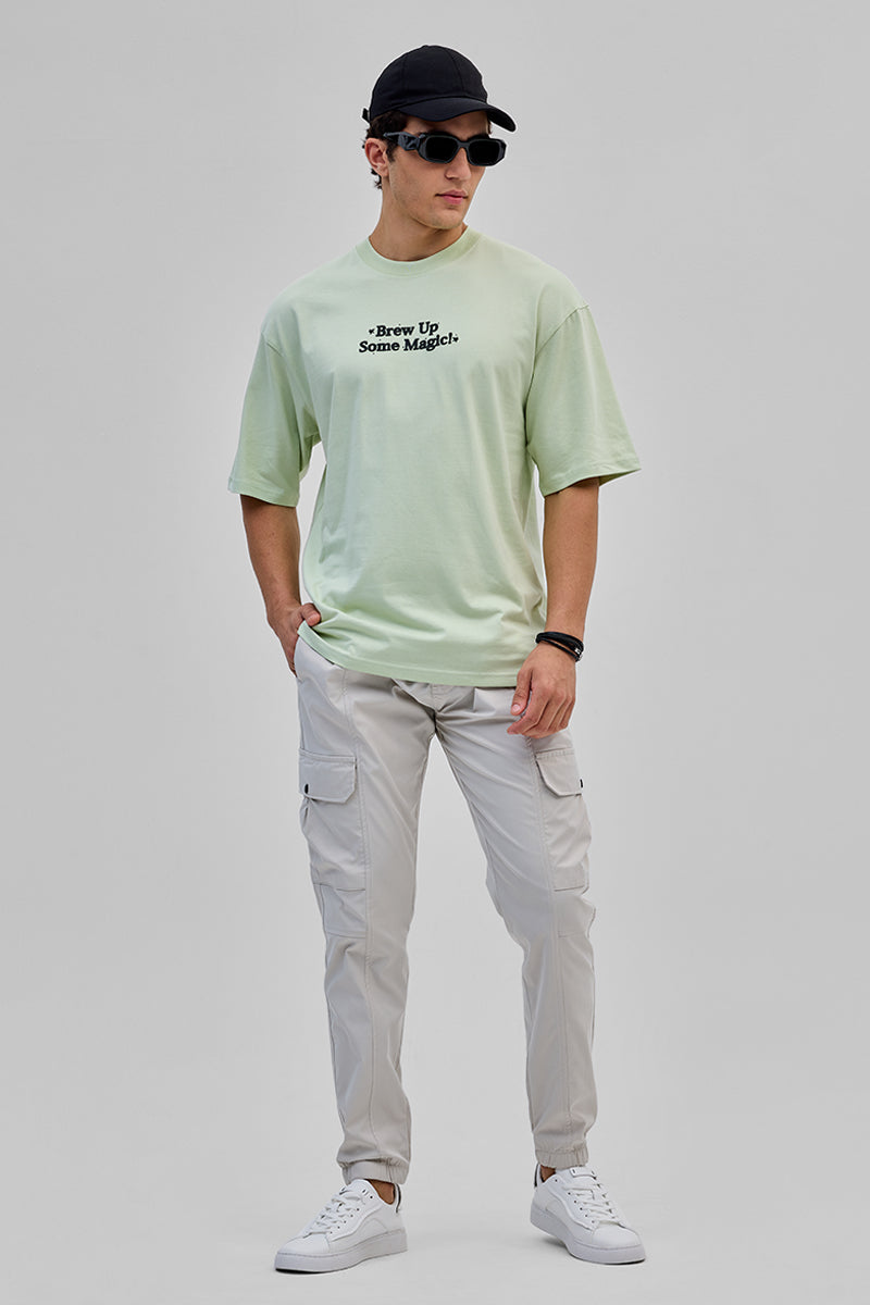 Brew Up Some Magic Green Oversized T-Shirt