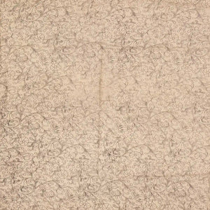 Taupe Cotton Saree With Rust Kalamkari Print