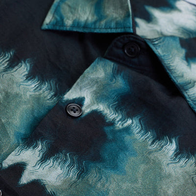 Navy Abstract Regular Fit Shirt