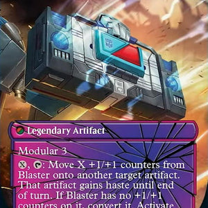 Blaster, Combat DJ // Blaster, Morale Booster [22] [Borderless] [Shattered Glass] [Universes Beyond: Transformers] [Non-Foil]