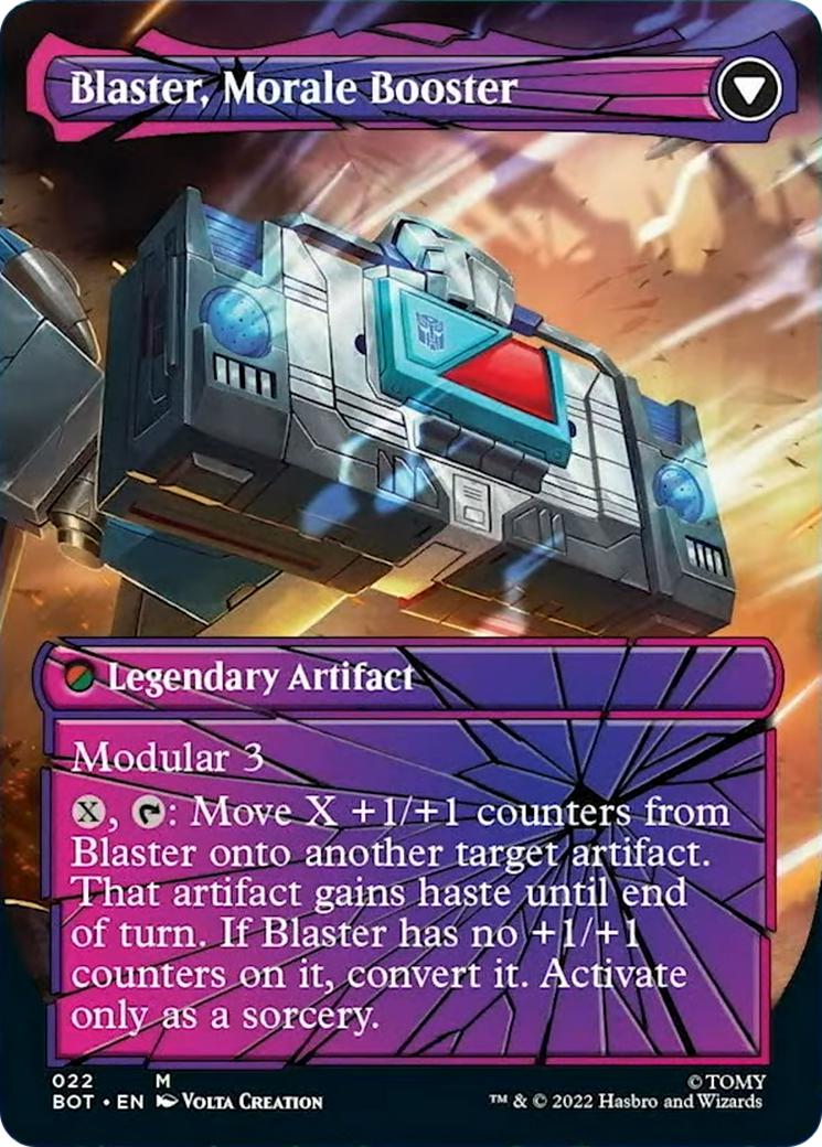 Blaster, Combat DJ // Blaster, Morale Booster [22] [Borderless] [Shattered Glass] [Universes Beyond: Transformers] [Non-Foil]