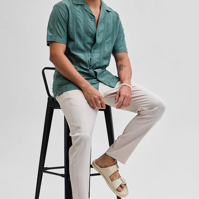 Green Cuban Box Fit Shirt