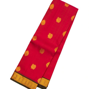 Pink Handloom Kanchipuram Silk Saree With Annam Buttas
