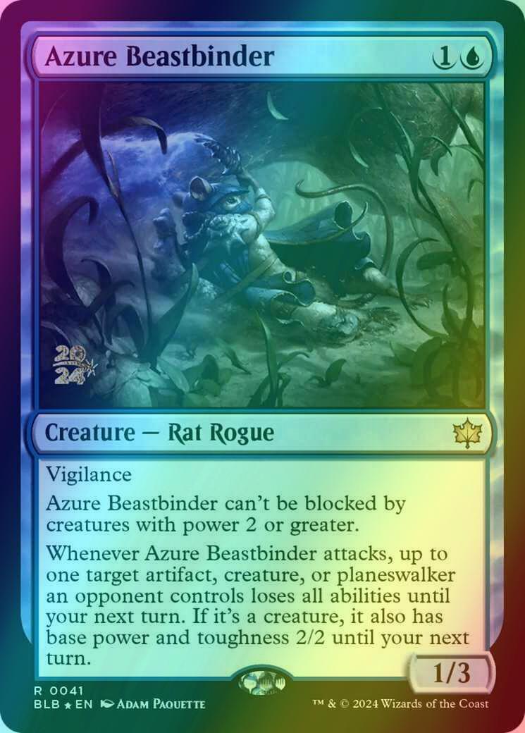 Azure Beastbinder [41s] [Prerelease] [Bloomburrow: Promos] [Foil]