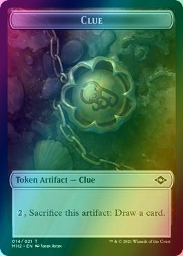 Beast Token (09) // Clue Token (14) [Modern Horizons 2 Tokens] [Foil]