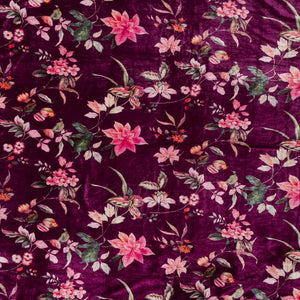 Burgundy Woven Plain Satin Saree With Embroidered Border