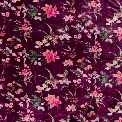 Burgundy Woven Plain Satin Saree With Embroidered Border