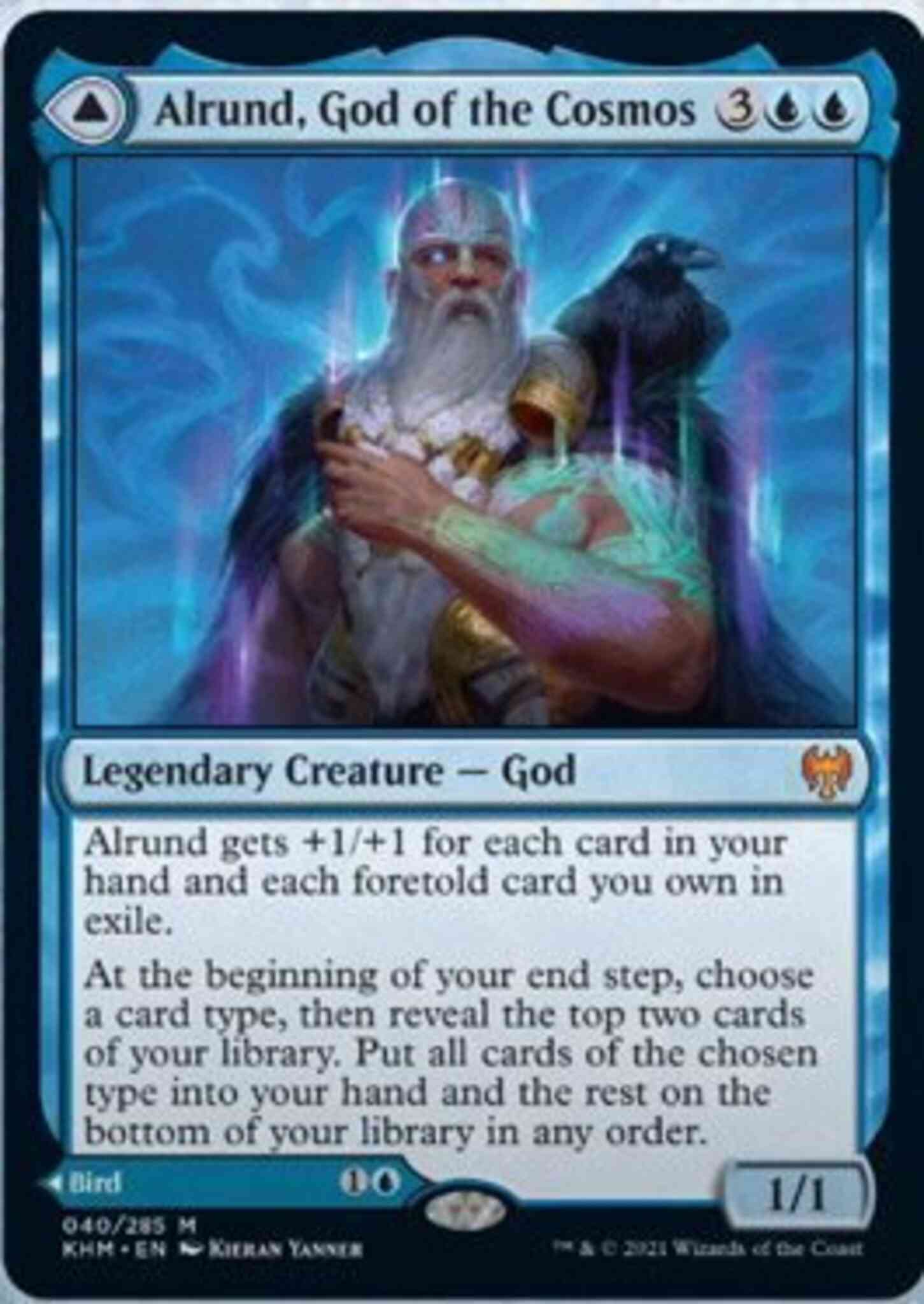 Alrund, God of the Cosmos // Hakka, Whispering Raven [40] [Kaldheim] [Non-Foil]