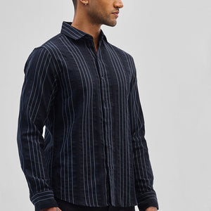 Black Stripes Slim Fit Shirt