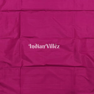 Purple Flower Motif Banarasi Katan Silk Saree