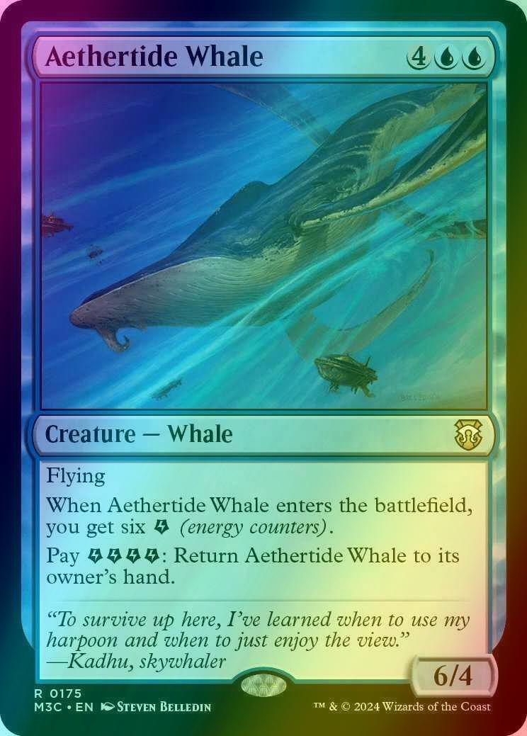 Aethertide Whale [175] [Modern Horizons 3: Commander] [Ripple Foil]