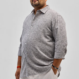 Black Linen Blend Shirt