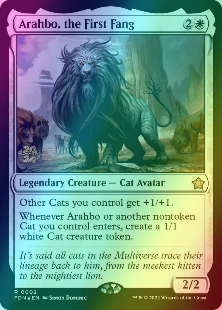 Arahbo, the First Fang [2s] [Prerelease] [Foundations: Promos] [Foil]