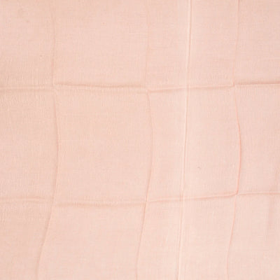 Peach Handwoven Linen Saree Printed With Flower Motifs