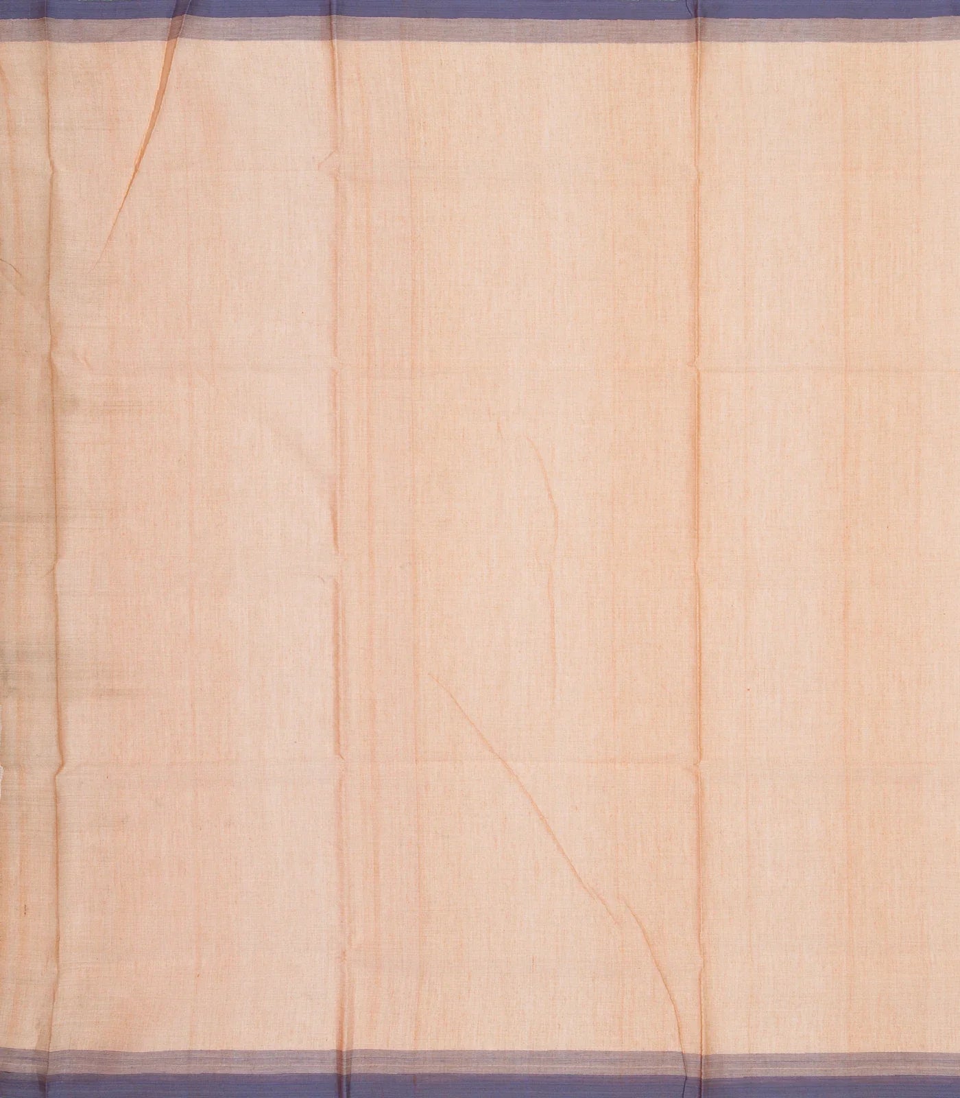 Peach Bengal Cotton Saree With Floral Motifs