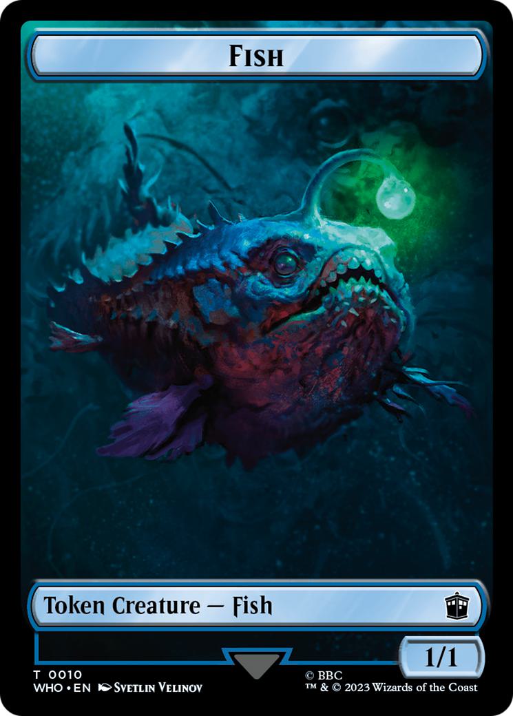 Beast Token (17) // Fish Token (10) [Universes Beyond: Doctor Who: Tokens] [Non-Foil]