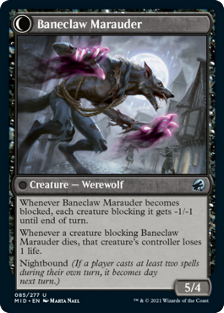 Baneblade Scoundrel // Baneclaw Marauder [85] [Innistrad: Midnight Hunt] [Non-Foil]