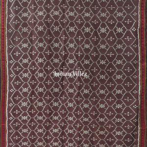 Brown Ganthiapali Theme Contemporary Silk Saree with Dongria Border and Pallu