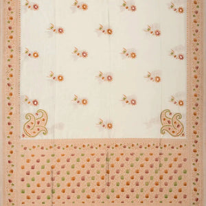 Off White Woven Blended Dupion Saree With Konia Butta Motifs