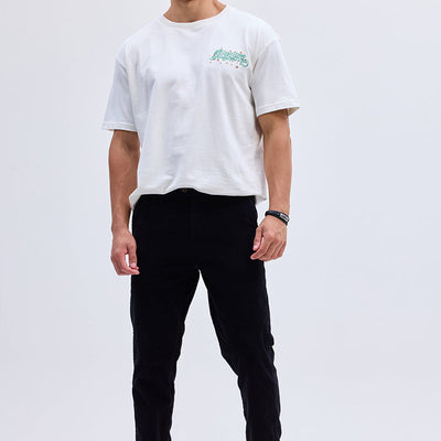 Black Corduroy Slim Fit Trousers