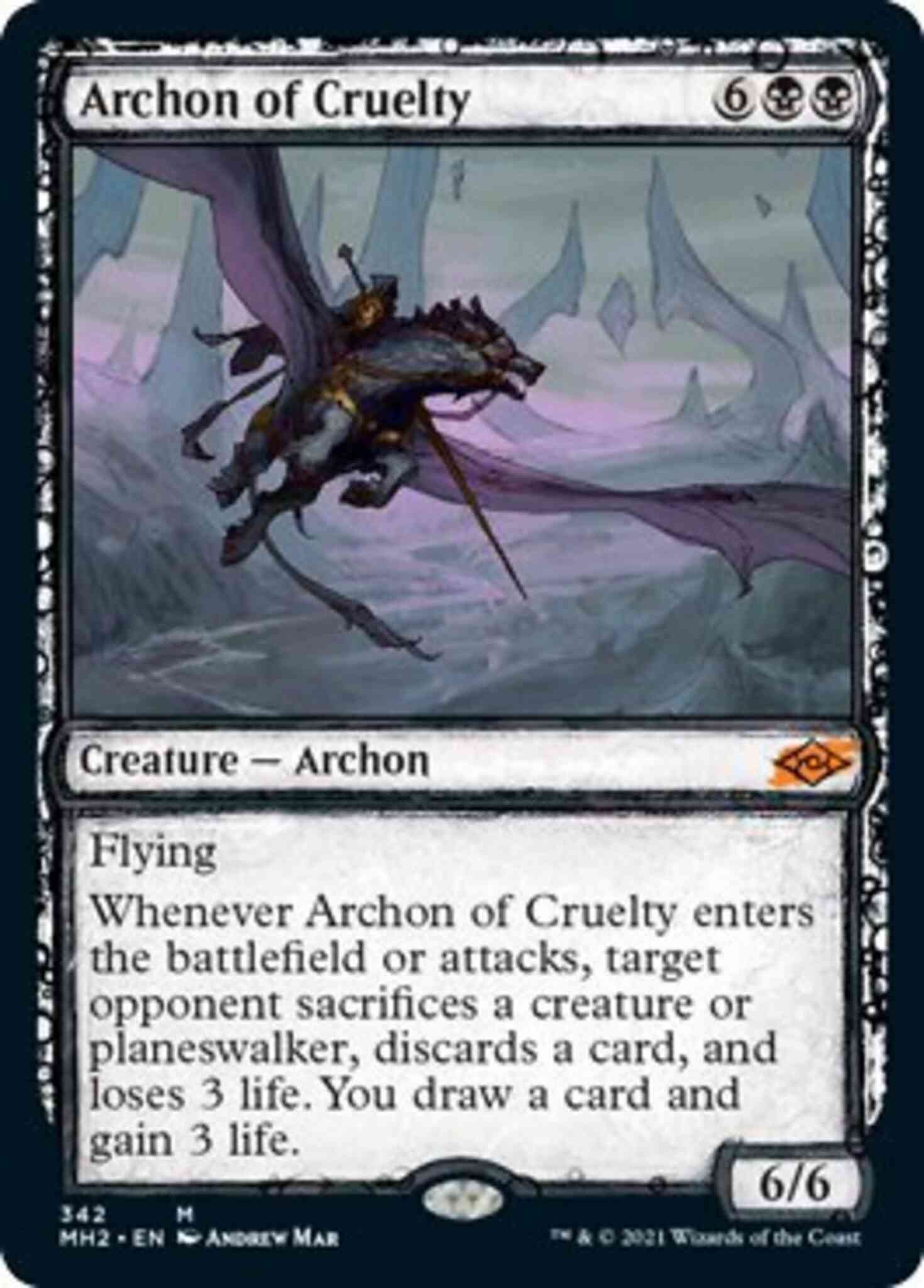 Archon of Cruelty [342] [Sketch Showcase] [Modern Horizons 2] [Non-Foil]