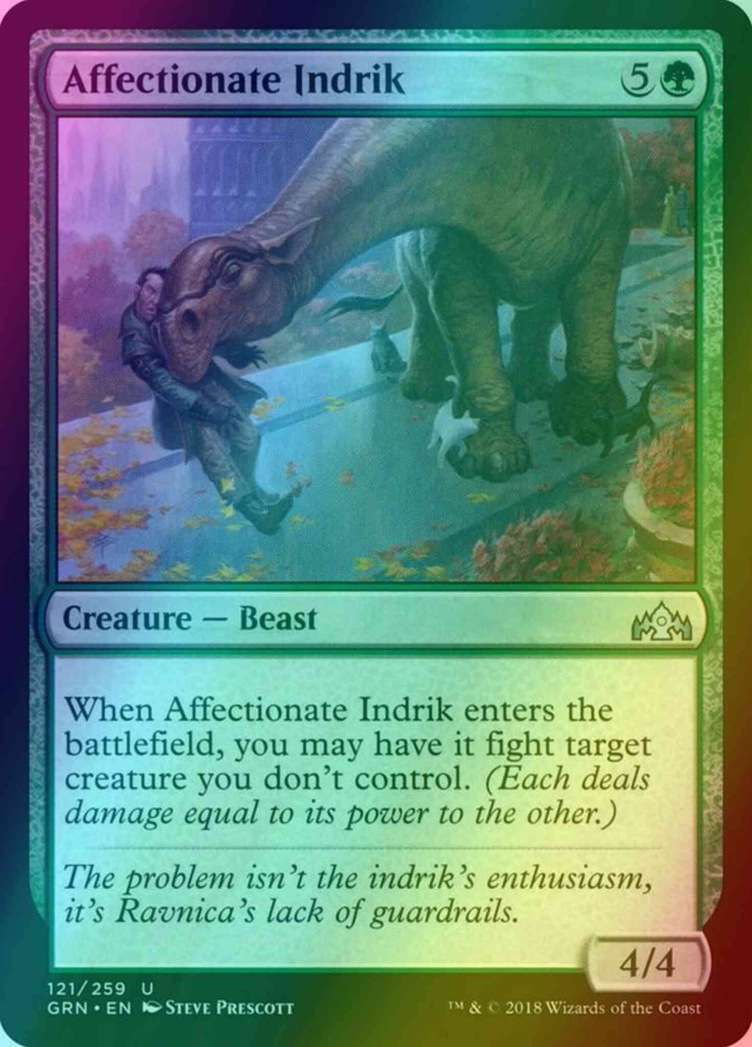 Affectionate Indrik [121] [Guilds of Ravnica] [Foil]