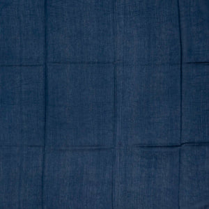 Navy Blue Handloom Tussar Silk Saree Printed With Floral Motifs