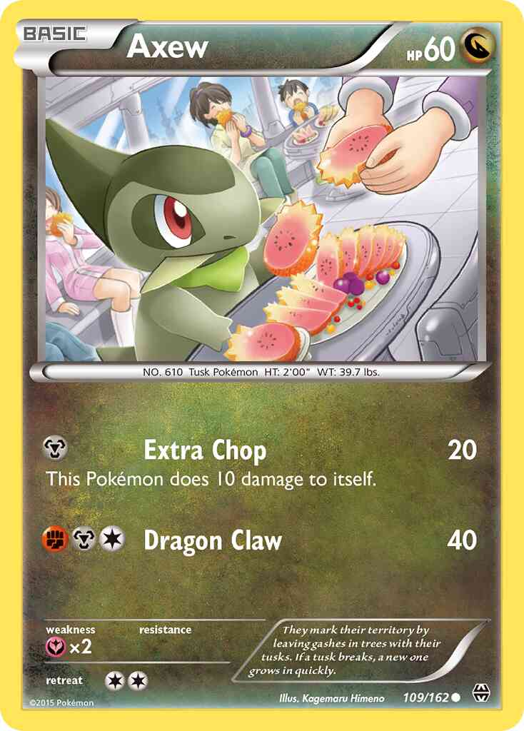Axew - 109/162 - Common [xy8-109] [Reverse Holo]