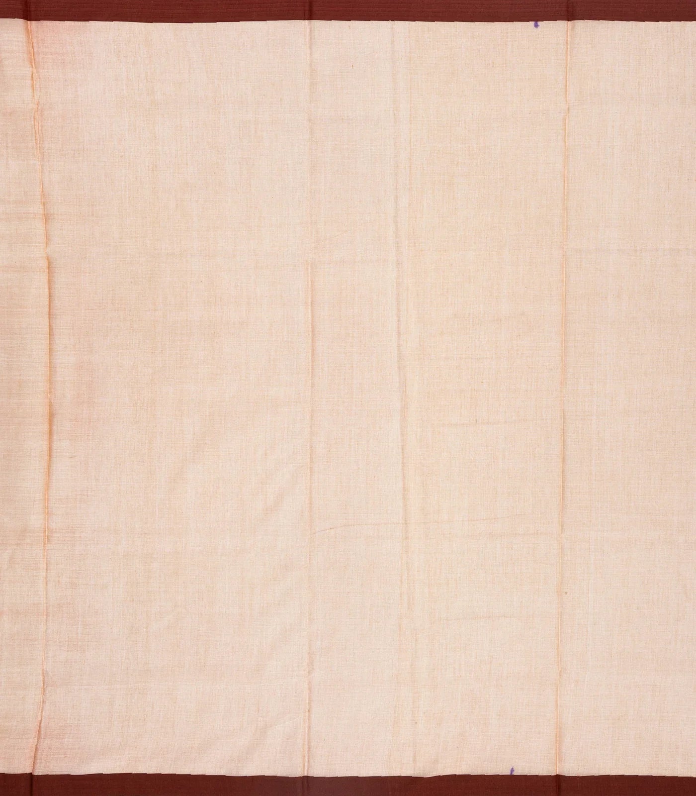Light Peach Bengal Cotton Saree With Floral Motifs