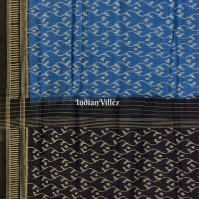 Sky Blue Maniabandha Odisha Ikat Cotton Saree