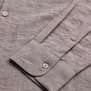 Light Brown Slim Fit Linen Shirt