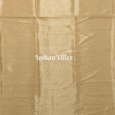 Lemon Peach Zari Woven Banarasi Tissue Saree