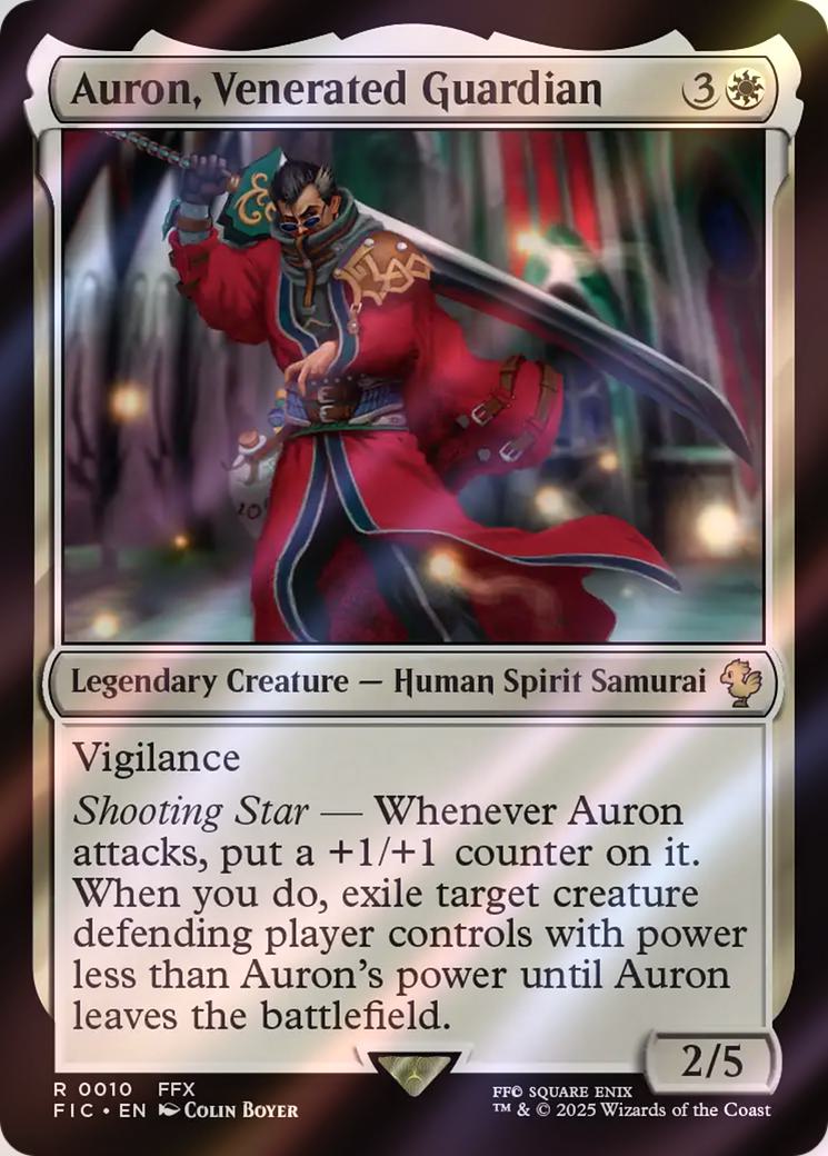 Auron, Venerated Guardian [10] [FINAL FANTASY: Commander] [Surge Foil]
