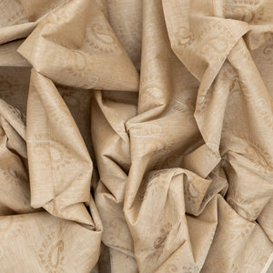 Beige Handloom Village Cotton Saree With Mango Motifs