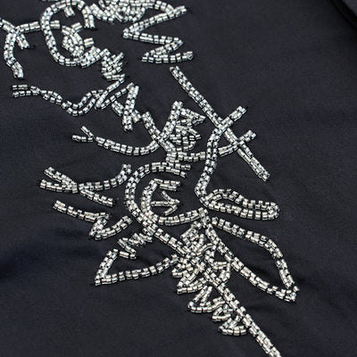 Black Embellished Slim Fit Shirt